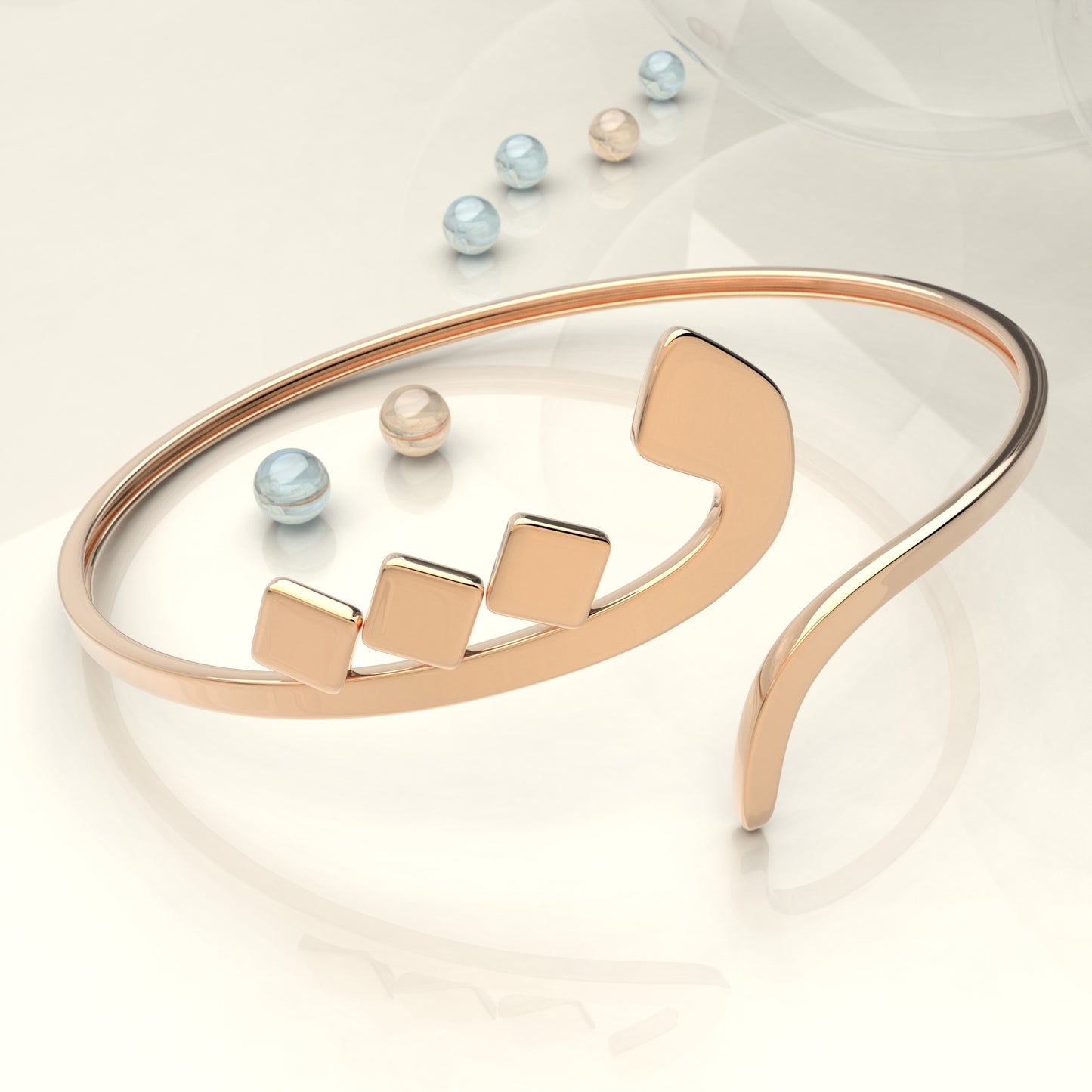 CALLIGRAPHY ࢪº16 | 18K Gold Bangle - Letter 'ث'