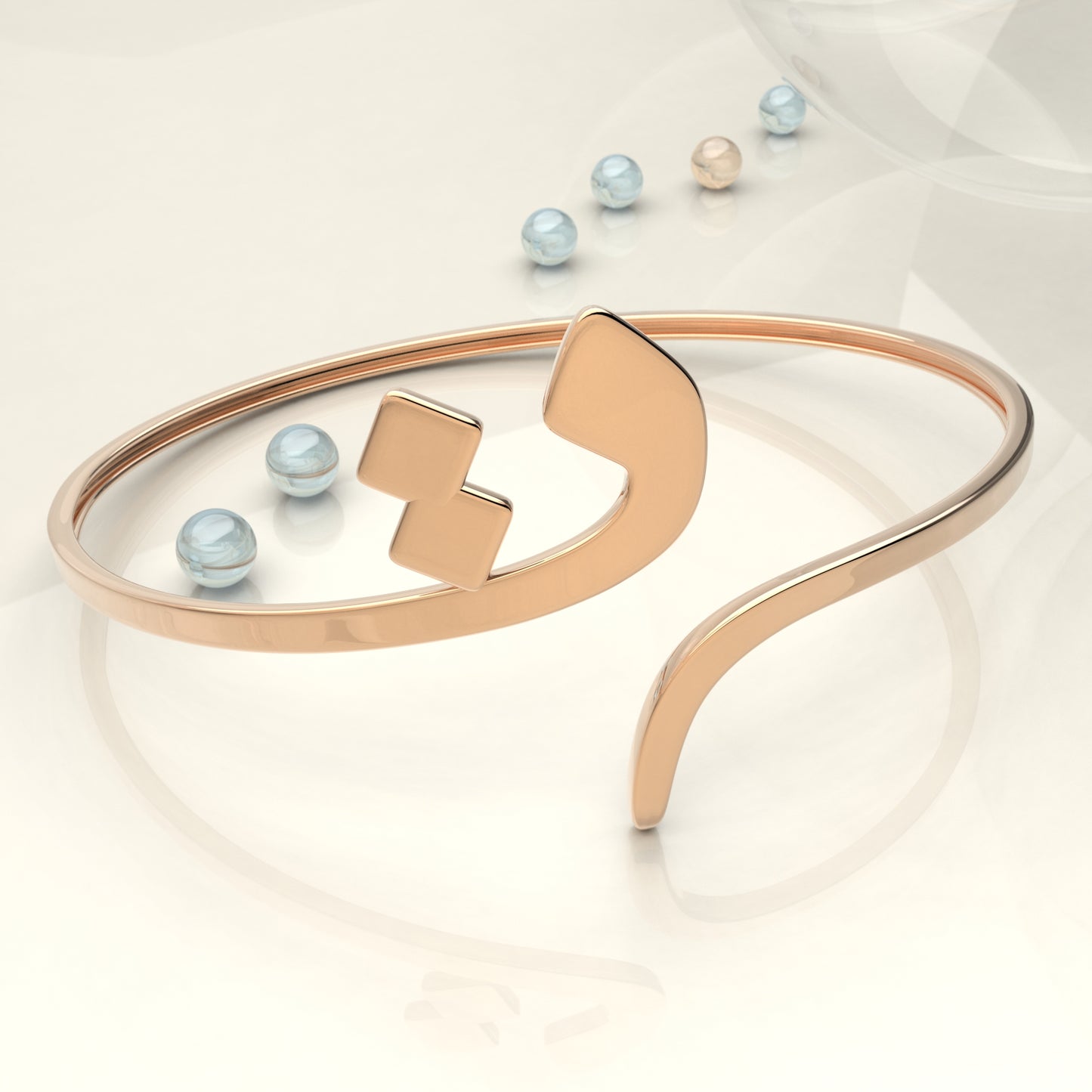 CALLIGRAPHY ࢪº11 | 18K Gold Bangle - Letter 'ت'