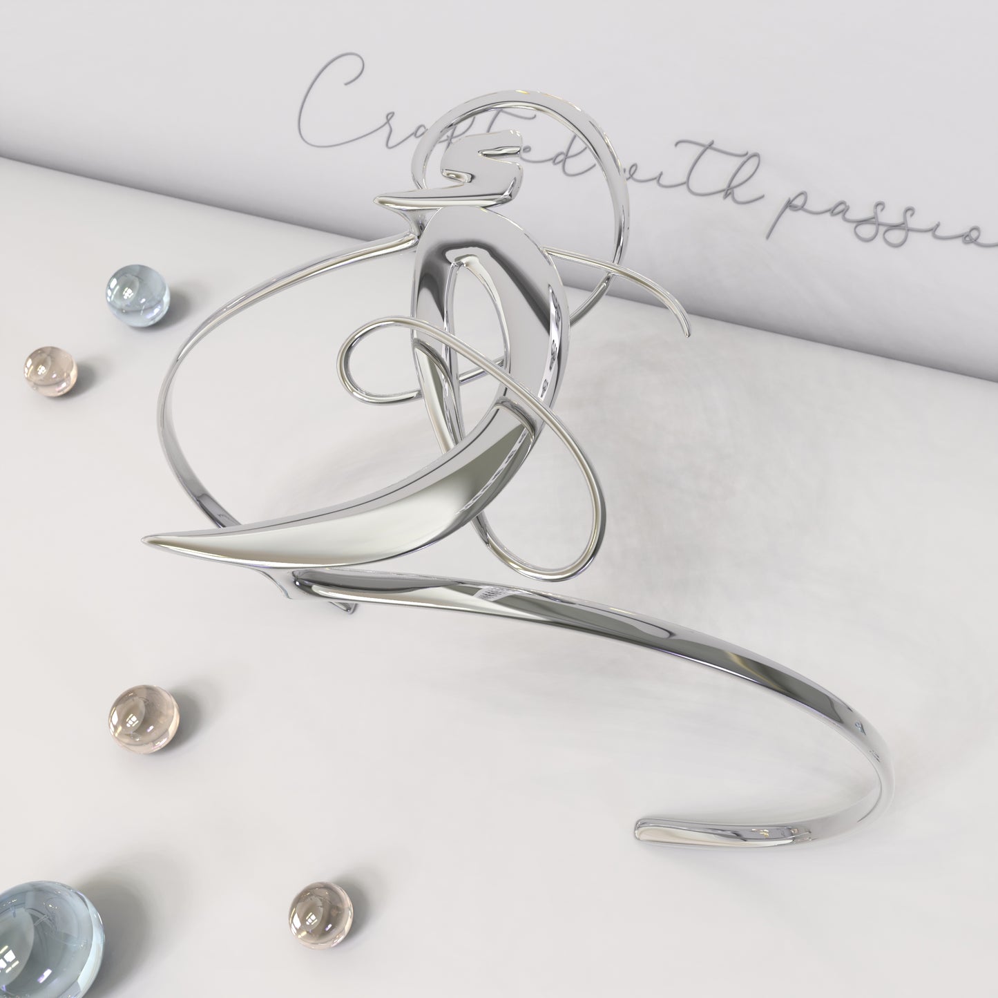 CALLIGRAPHY ࢪº1 | 18K Gold Bangle - Letter 'أ'