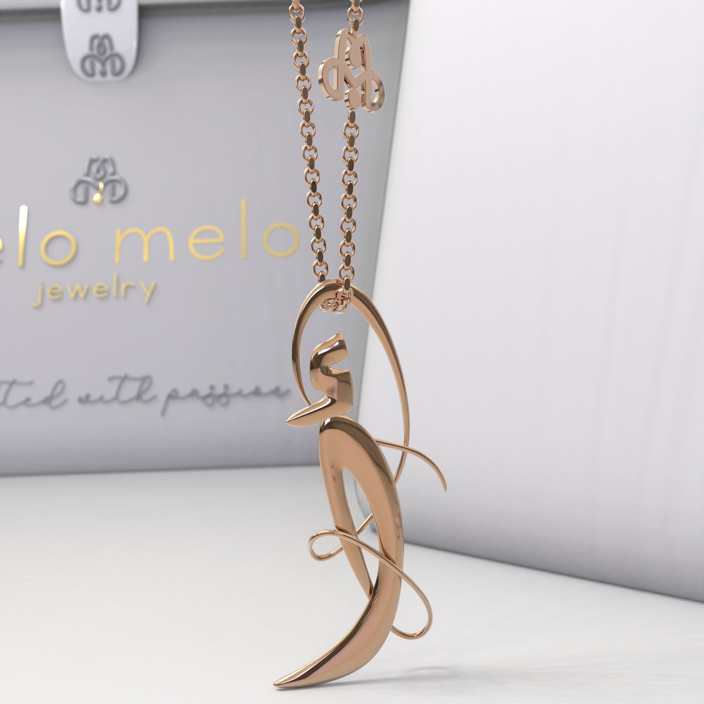 CALLIGRAPHY ࢪº3 | 18K Gold Pendant - Letter 'أ'