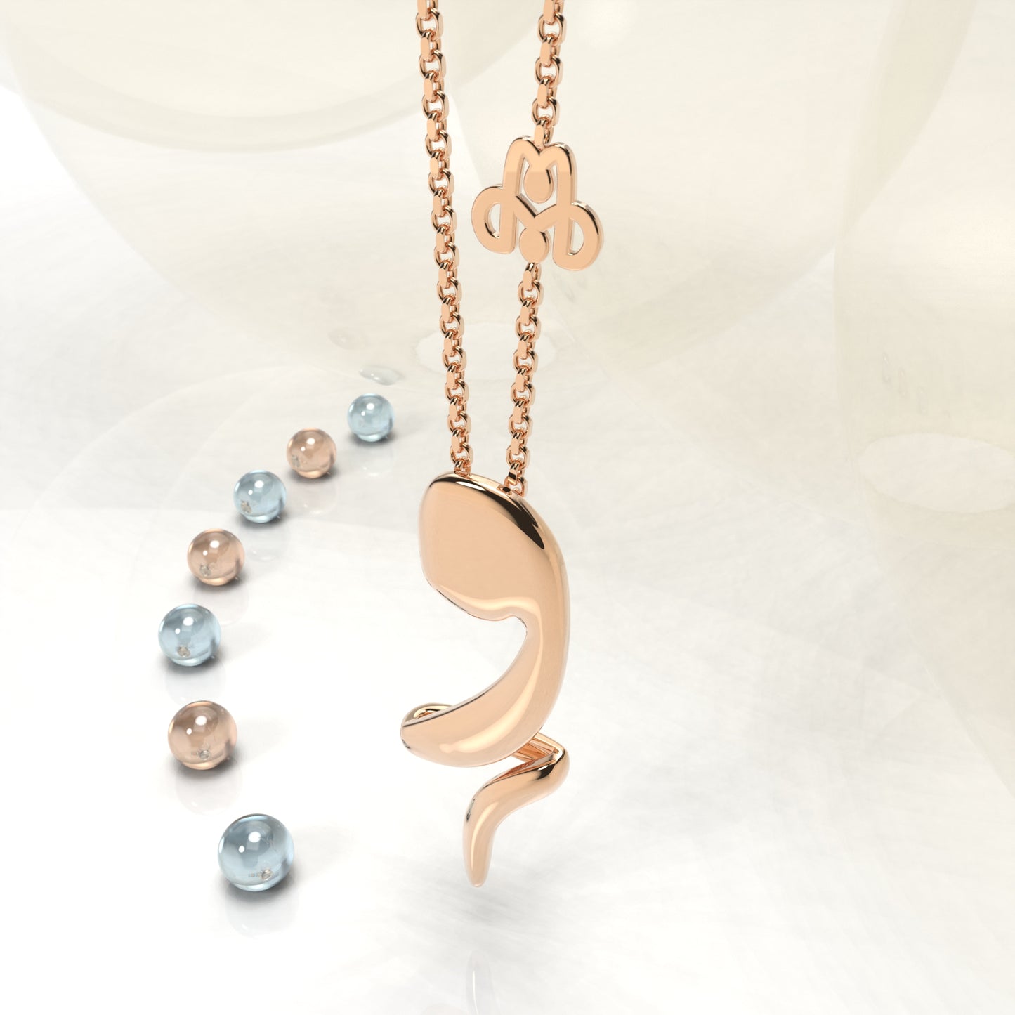 CALLIGRAPHY ࢪº133 | 18K Gold Pendant - Letter 'و'