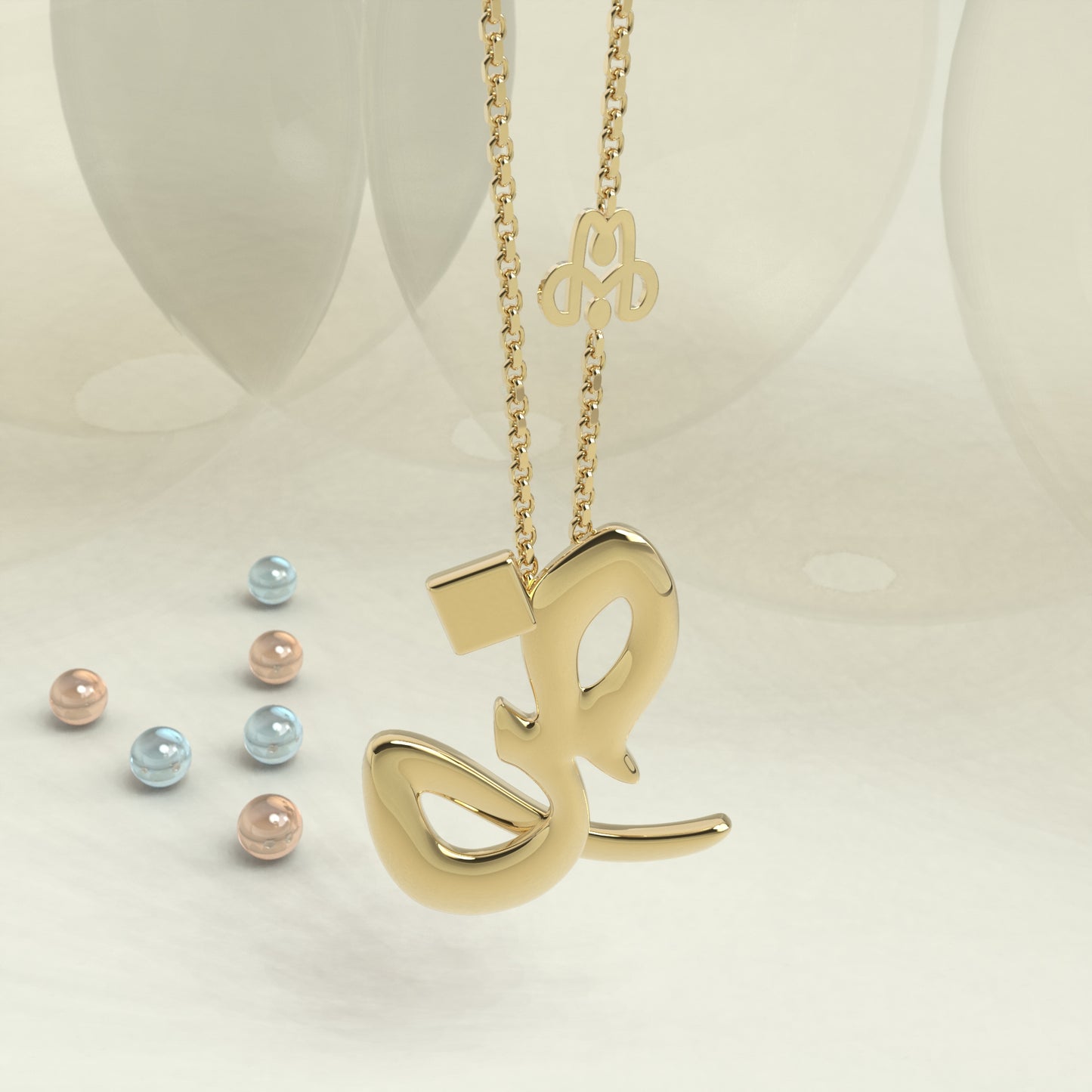 CALLIGRAPHY ࢪº73 | 18K Gold Pendant - Letter 'ض'