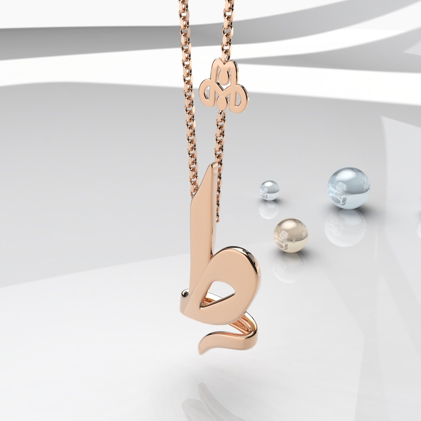 CALLIGRAPHY ࢪº78 | 18K Gold Pendant - Letter 'ط'