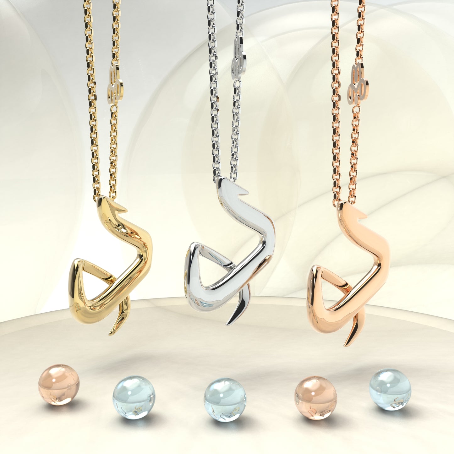 CALLIGRAPHY ࢪº38 | 18K Gold Pendant - Letter 'د'