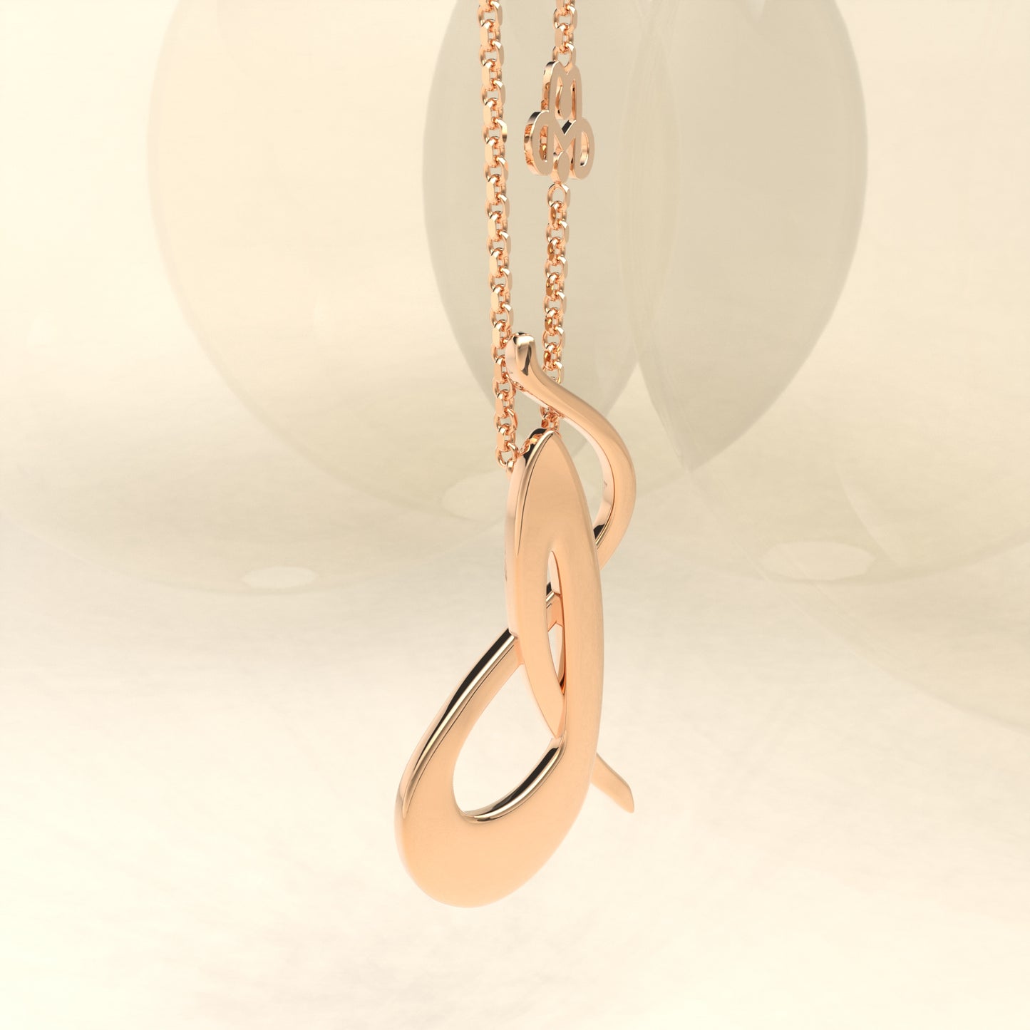 CALLIGRAPHY ࢪº113 | 18K Gold Pendant - Letter 'ل'