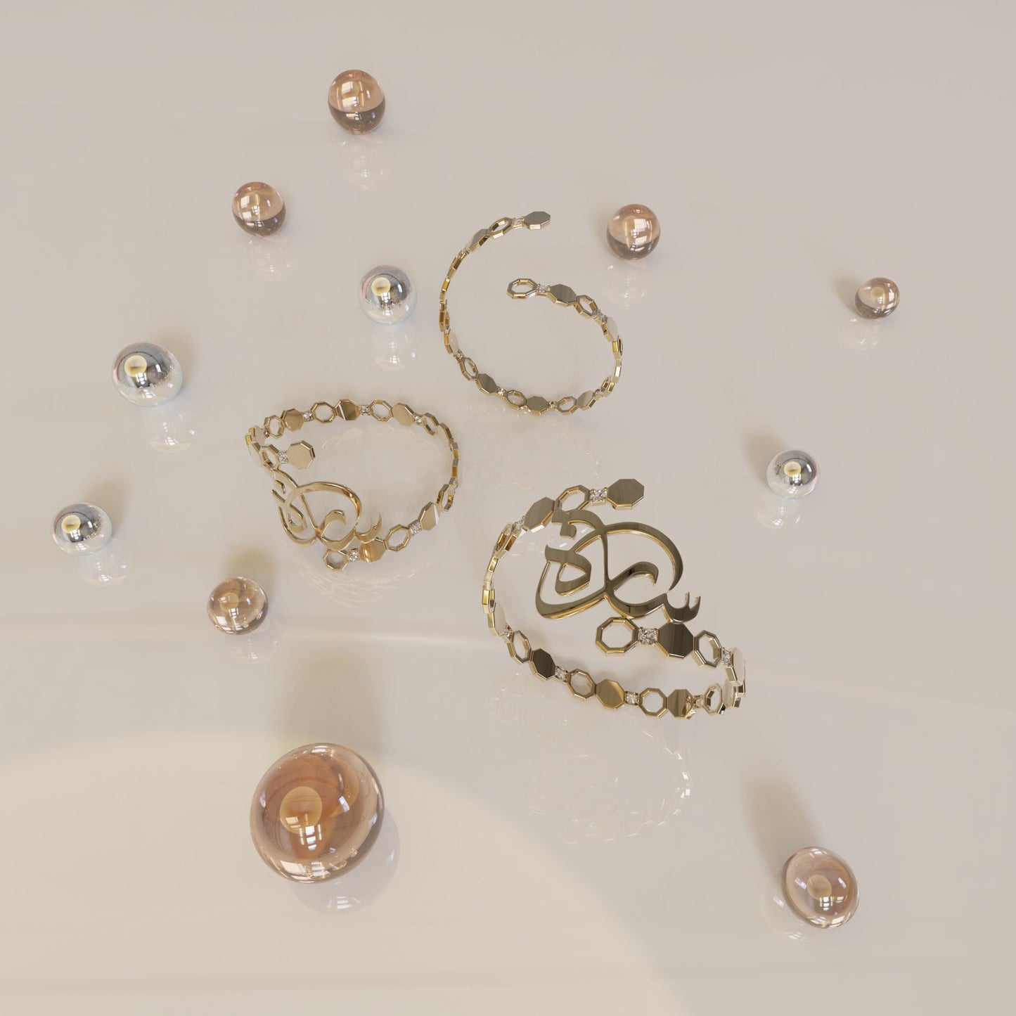 ARABESQUE ࢪº32 | 18K Gold Ring with Gem Stones