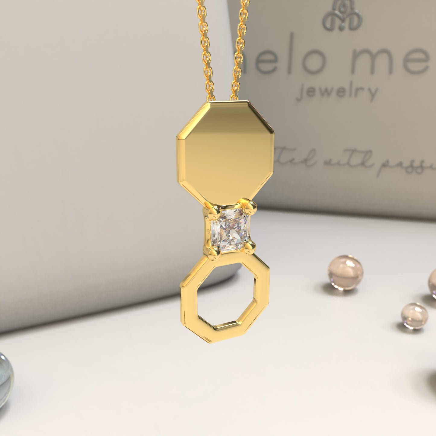 ARABESQUE ࢪº30 | 18K Gold Pendant with Gem Stone