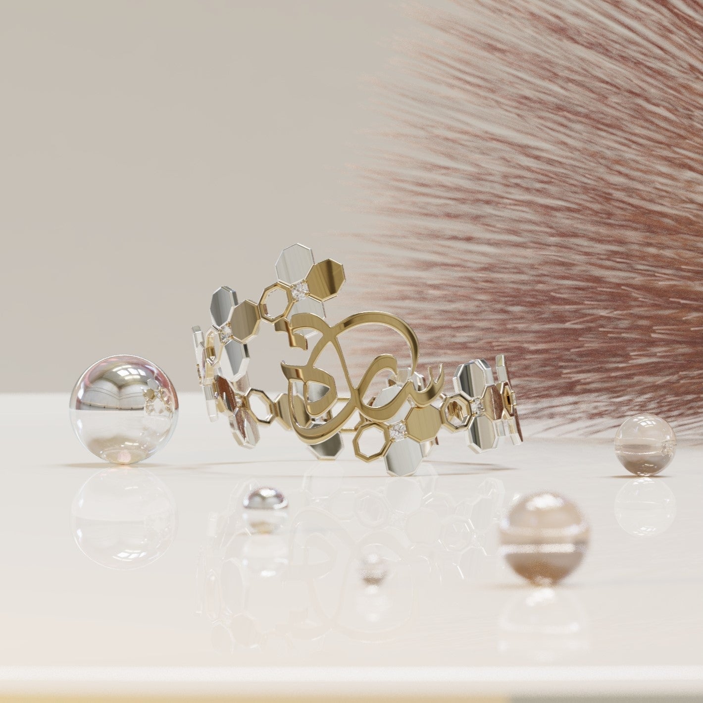 ARABESQUE ࢪº28 | 18K Gold Ring with Gem Stones