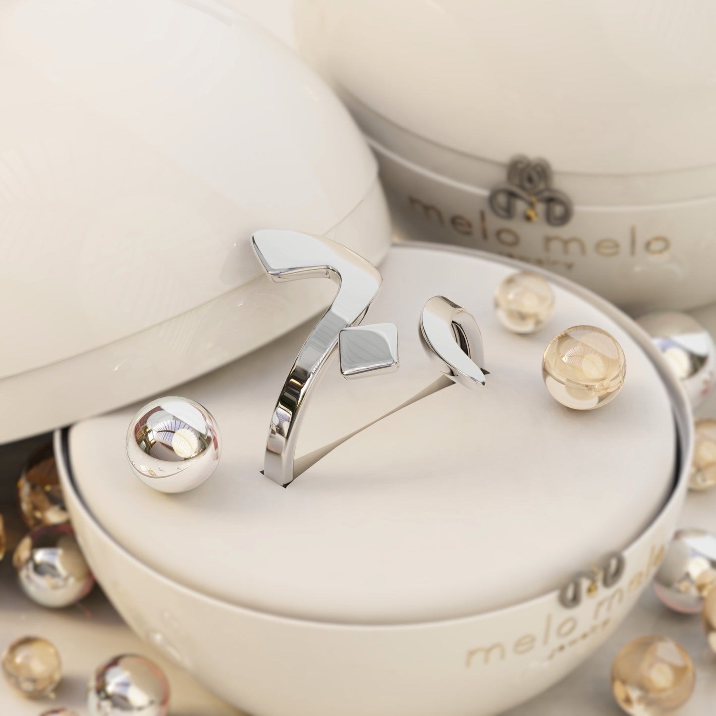 CALLIGRAPHY ࢪº9 | 18K Gold Ring - Letter 'ب'