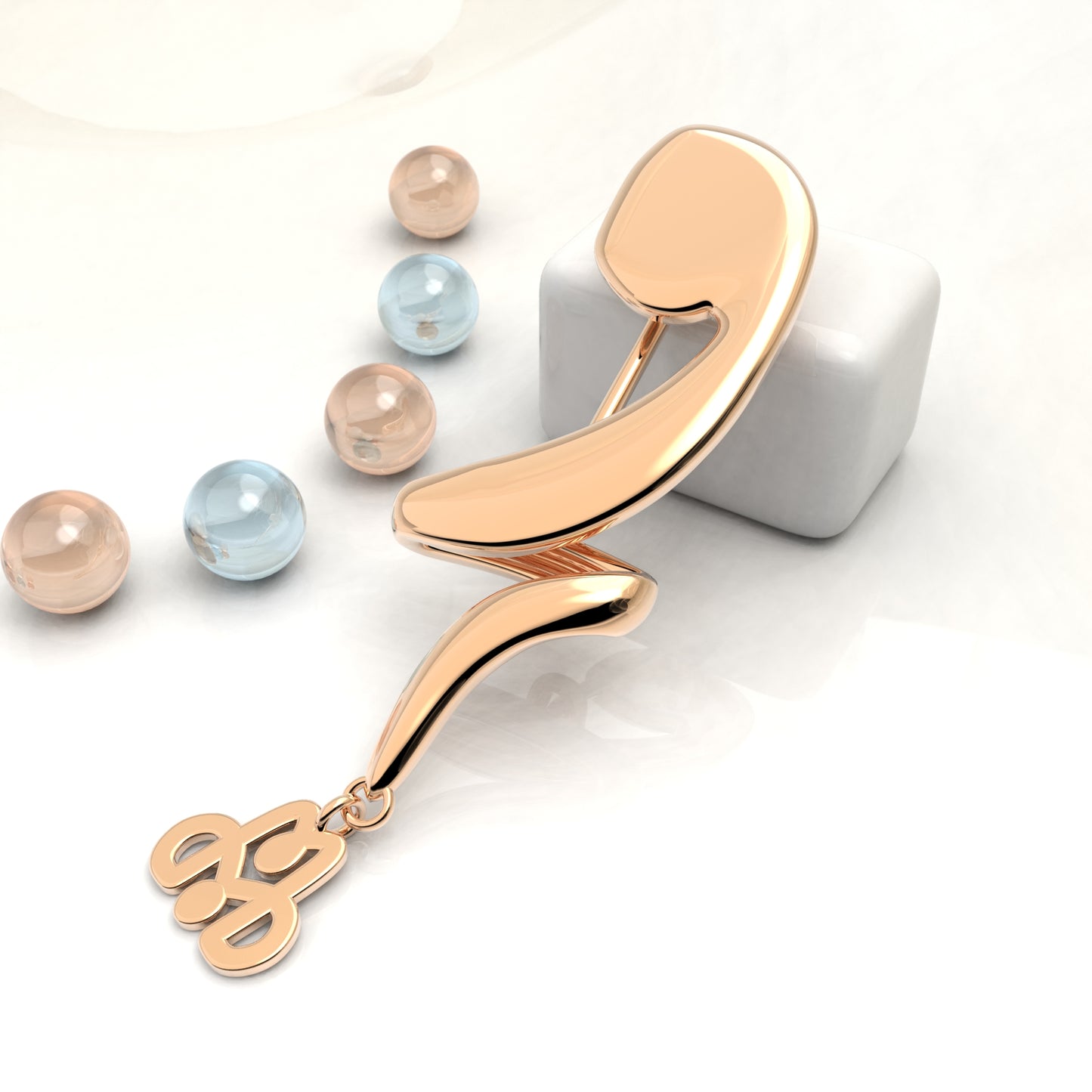 CALLIGRAPHY ࢪº135 | 18K Gold Pin - Letter 'و'