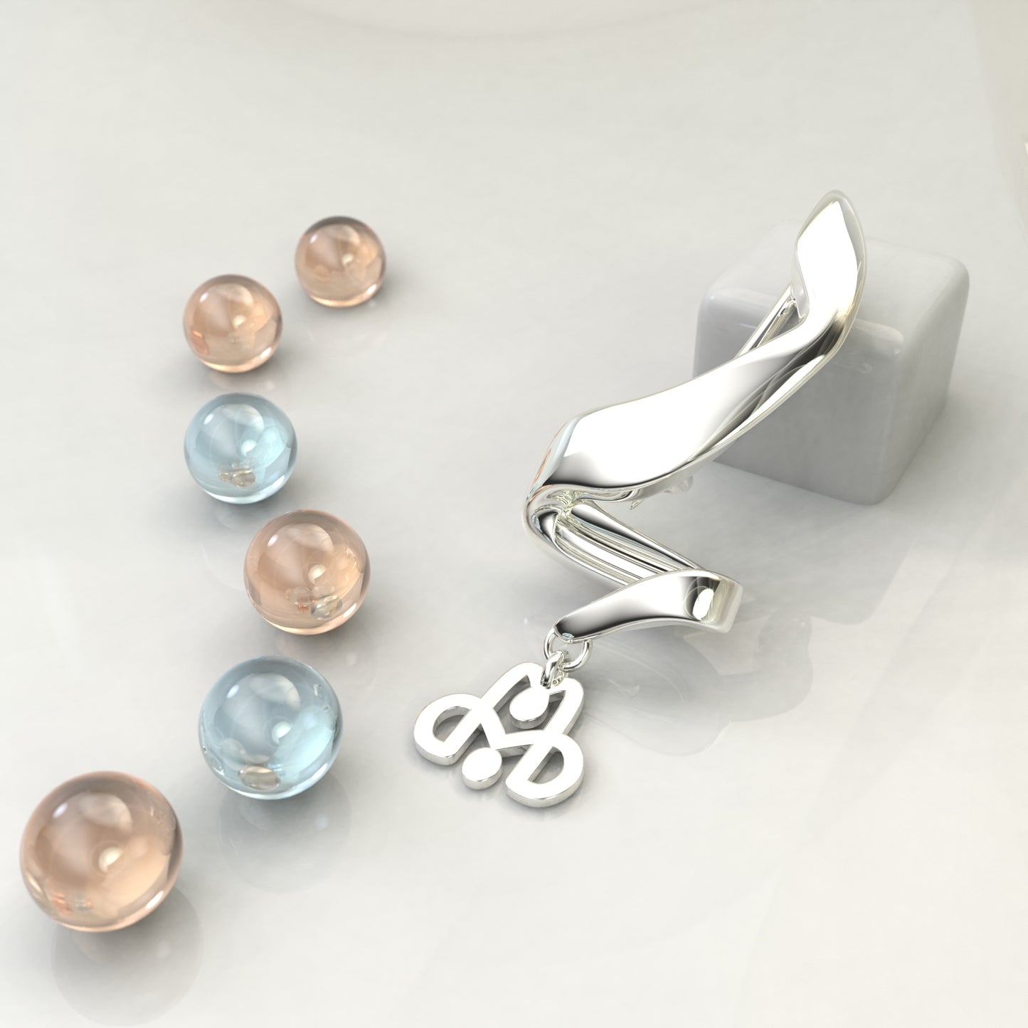 CALLIGRAPHY ࢪº50 | 18K Gold Pin - Letter 'ر'