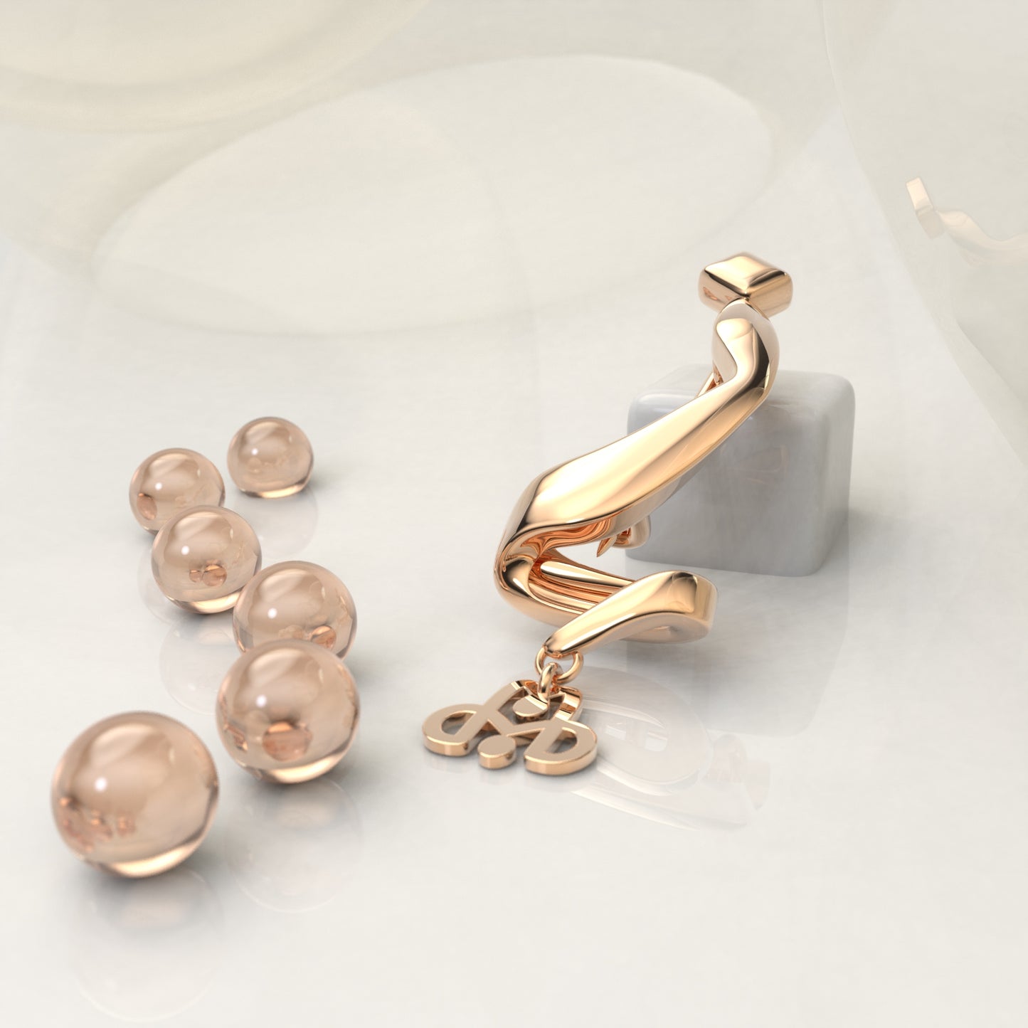 CALLIGRAPHY ࢪº55 | 18K Gold Pin - Letter 'ز'