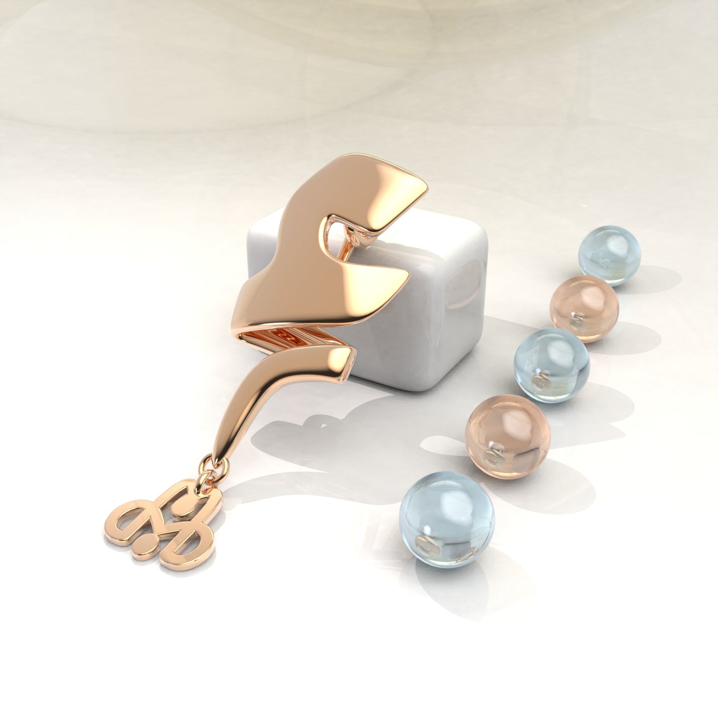 CALLIGRAPHY ࢪº90 | 18K Gold Pin - Letter 'ع'