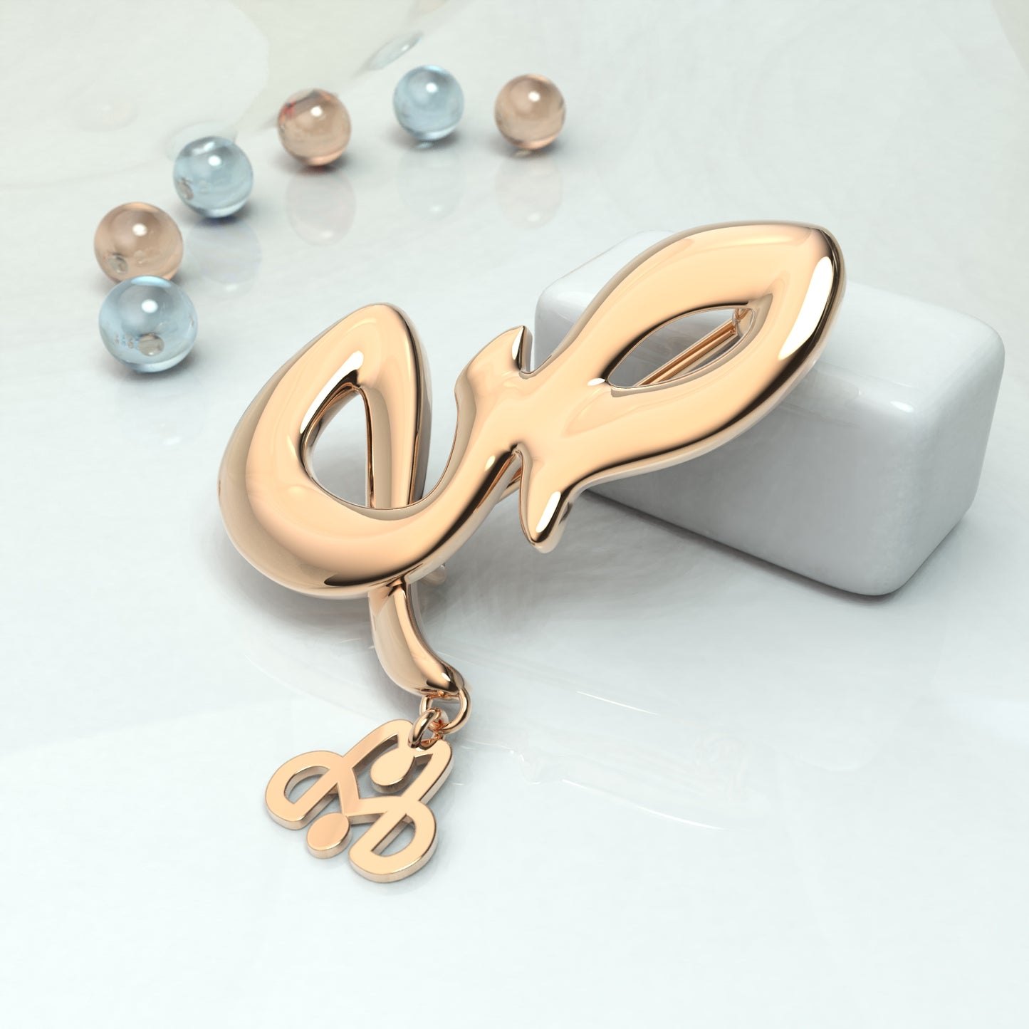 CALLIGRAPHY ࢪº70 | 18K Gold Pin - Letter 'ص'