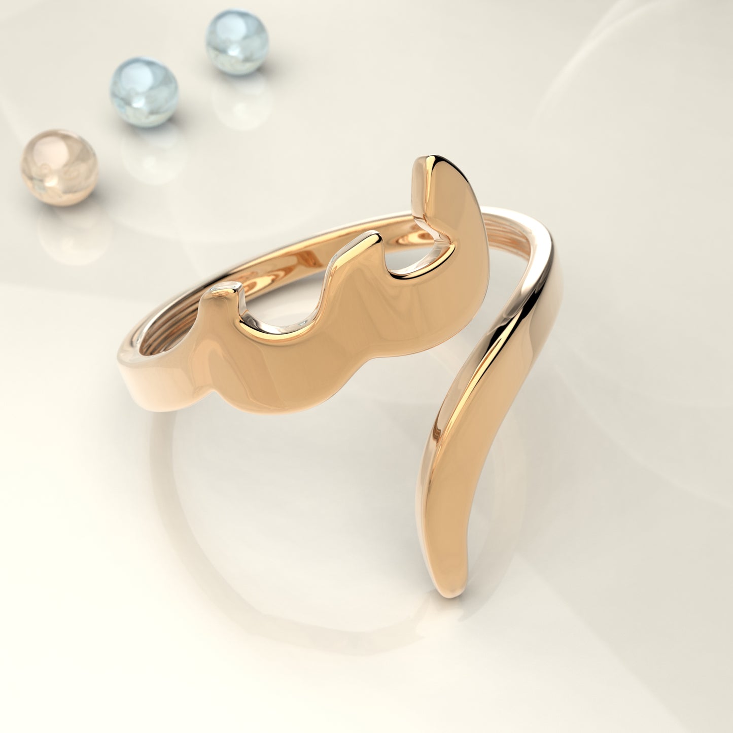 CALLIGRAPHY ࢪº59 | 18K Gold Ring - Letter 'س'