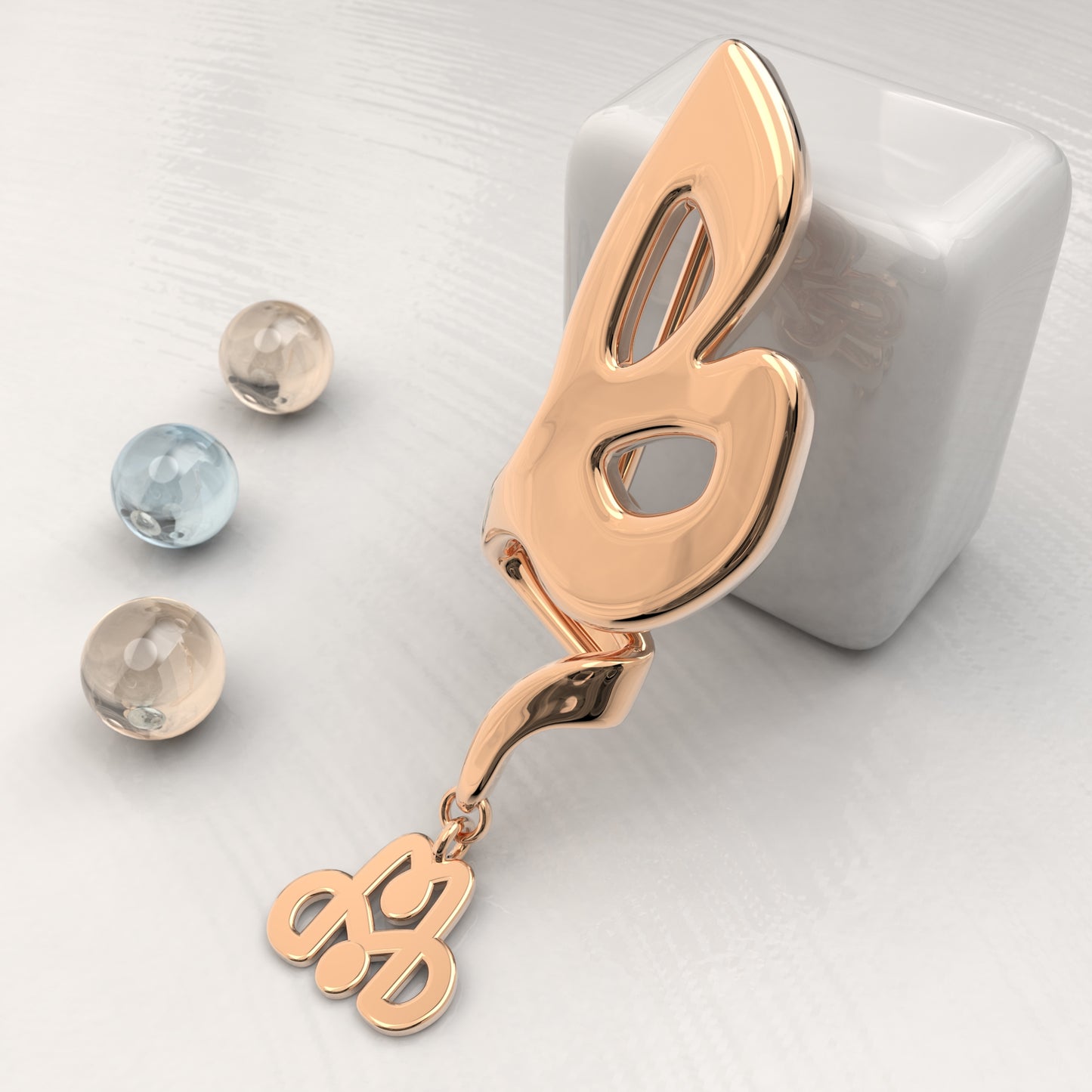 CALLIGRAPHY ࢪº130 | 18K Gold Pin - Letter 'هـ'