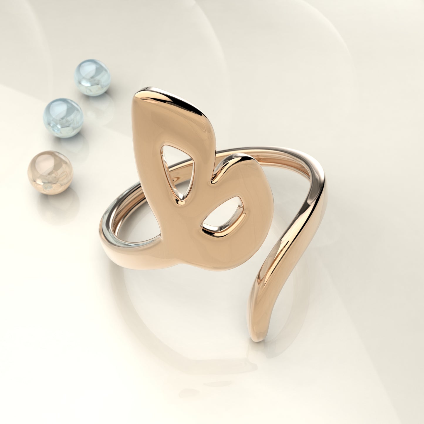 CALLIGRAPHY ࢪº129 | 18K Gold Ring - Letter 'هـ'