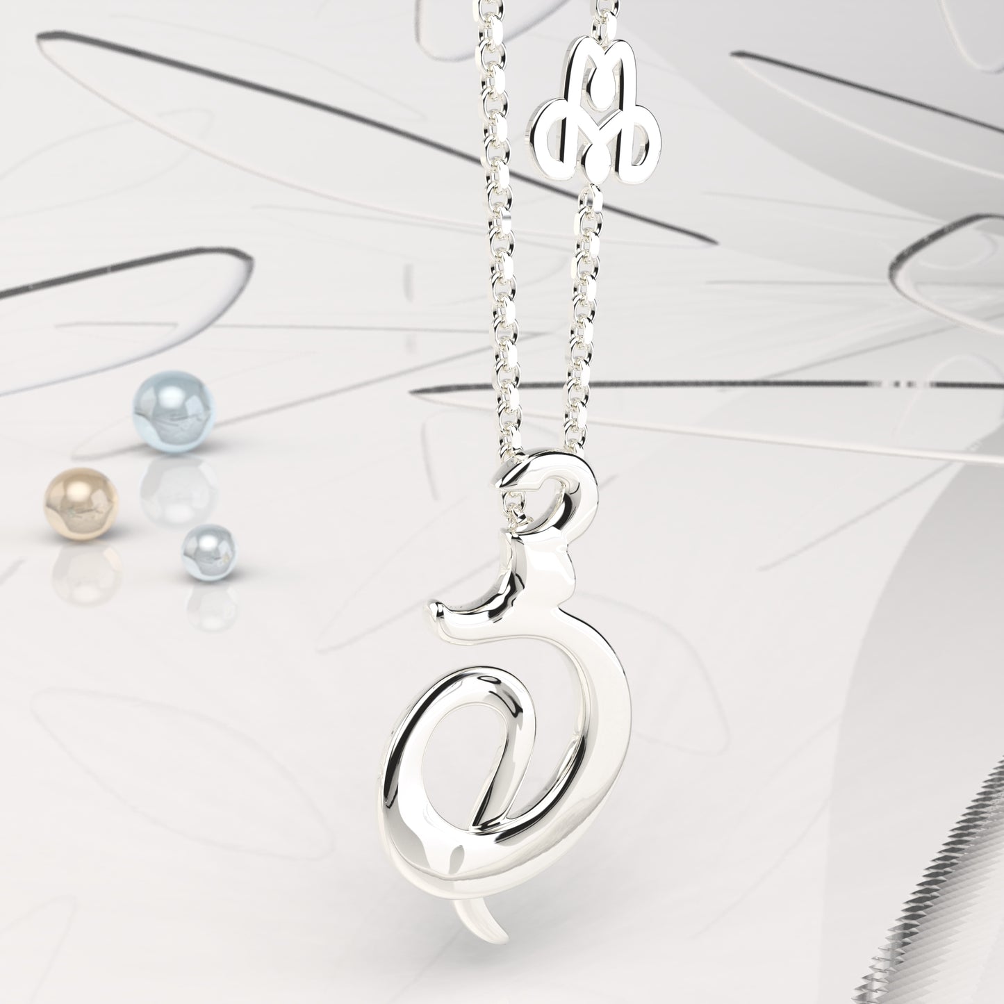 CALLIGRAPHY ࢪº58 | 18K Gold Pendant - Letter 'س'