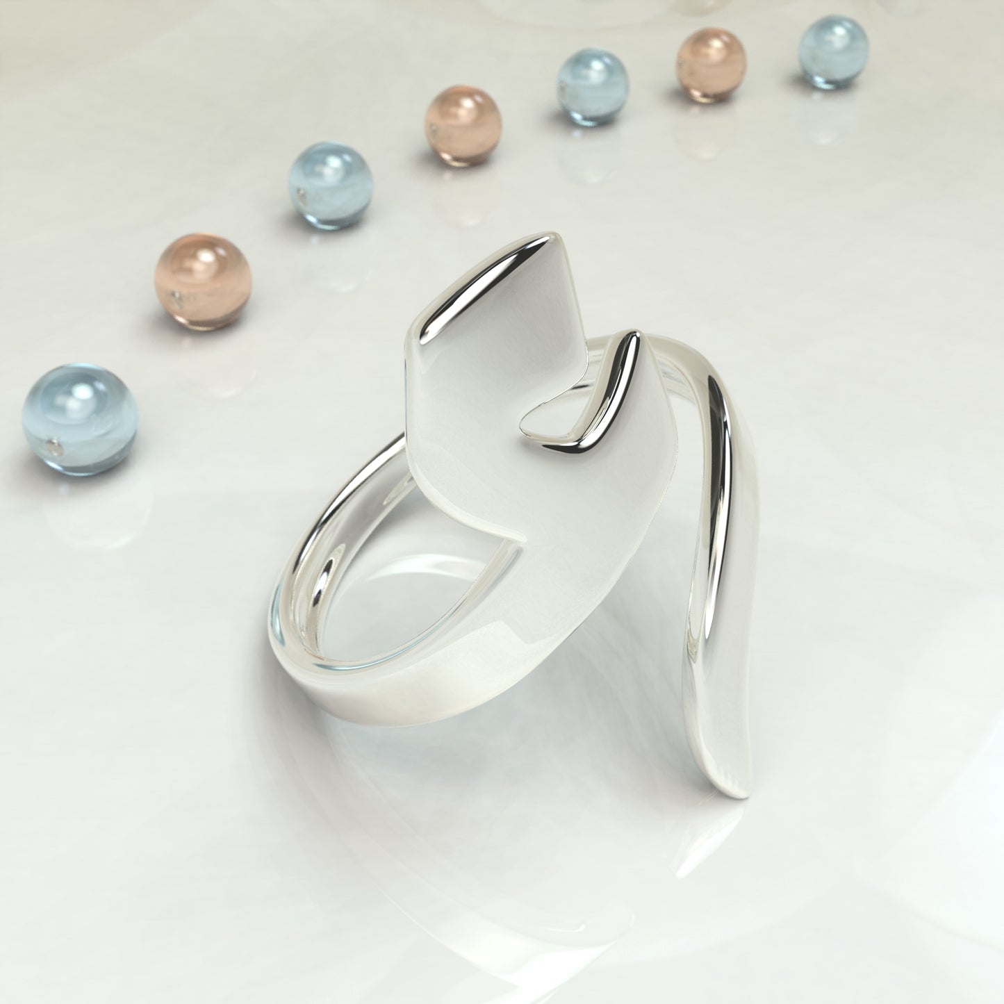 CALLIGRAPHY ࢪº89 | 18K Gold Ring - Letter 'ع'