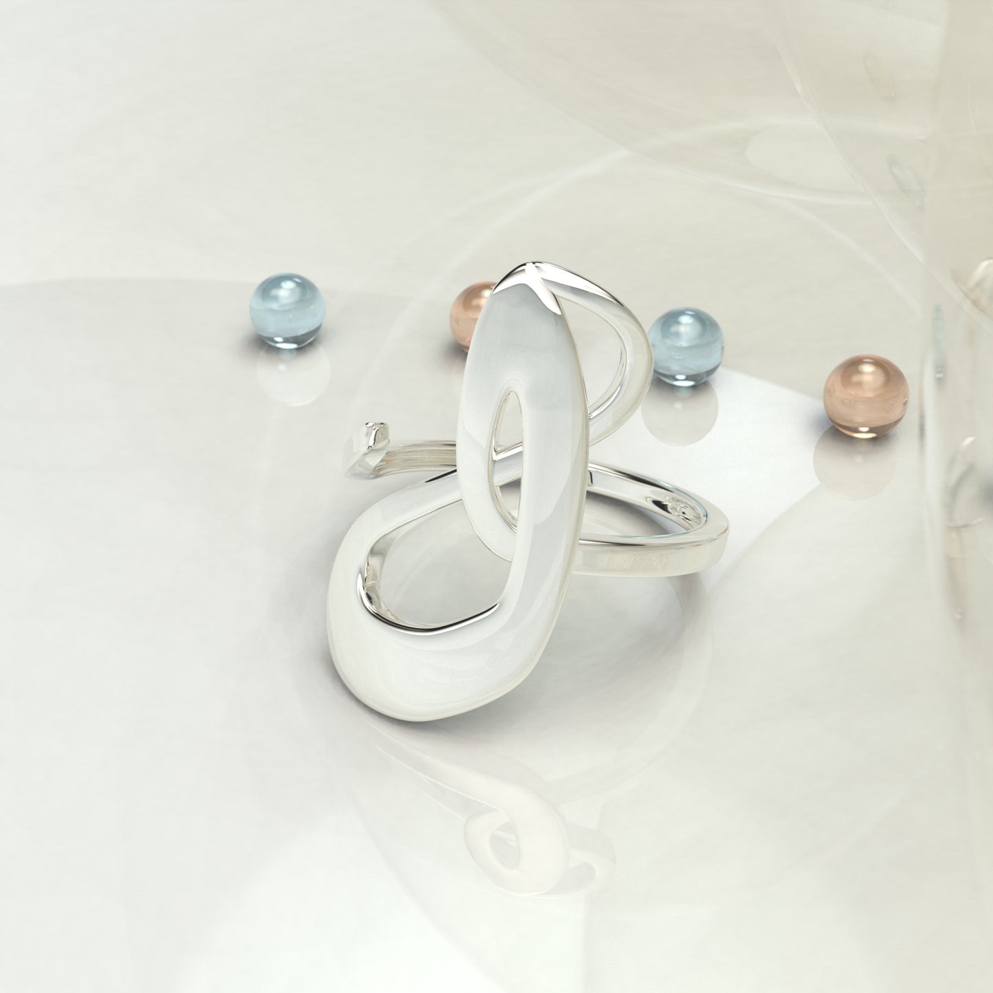 CALLIGRAPHY ࢪº114 | 18K Gold Ring - Letter 'ل'