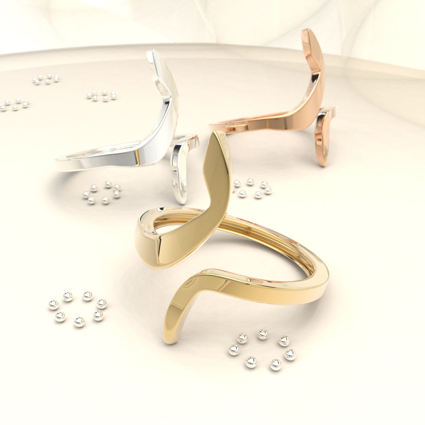 CALLIGRAPHY ࢪº49 | 18K Gold Ring - Letter 'ر'