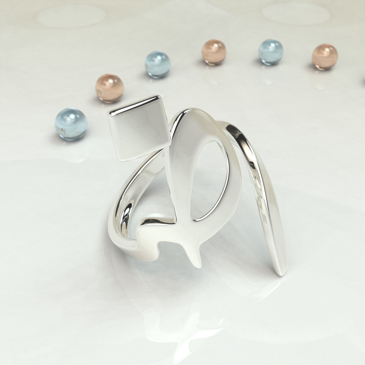 CALLIGRAPHY ࢪº74 | 18K Gold Ring - Letter 'ض'