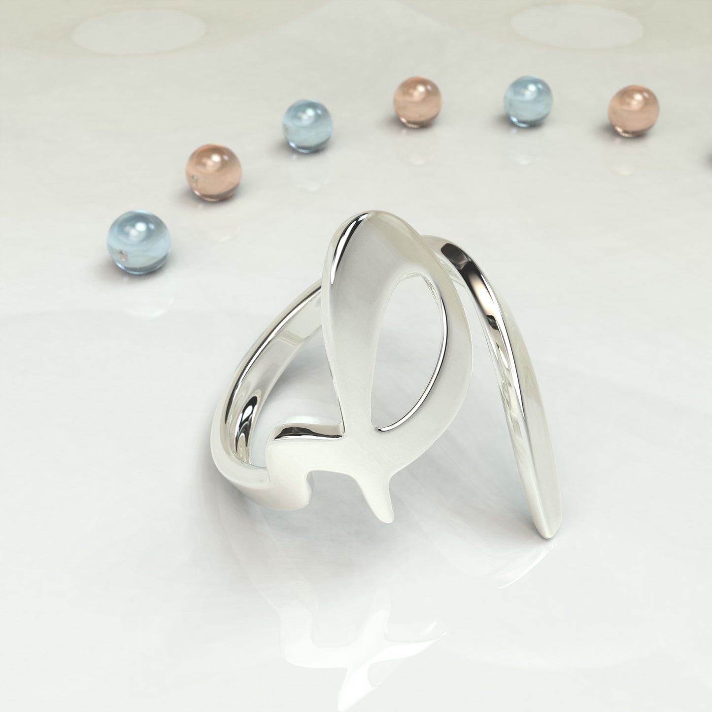 CALLIGRAPHY ࢪº69 | 18K Gold Ring - Letter 'ص'