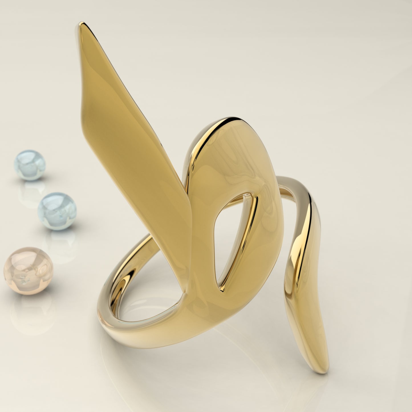 CALLIGRAPHY ࢪº79 | 18K Gold Ring - Letter 'ط'
