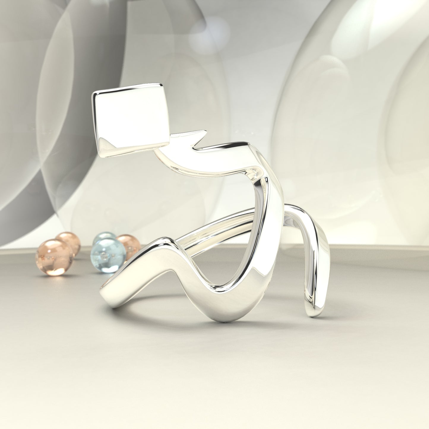 CALLIGRAPHY ࢪº44 | 18K Gold Ring - Letter 'ذ'