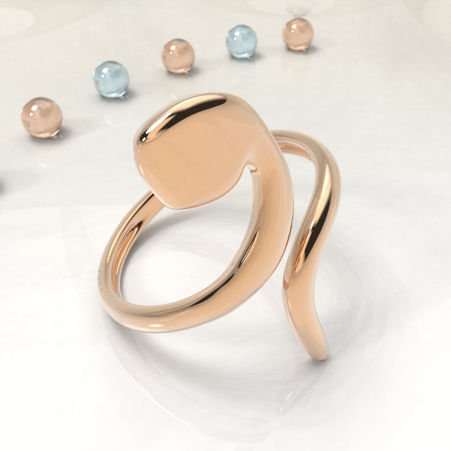 CALLIGRAPHY ࢪº134 | 18K Gold Ring - Letter 'و'