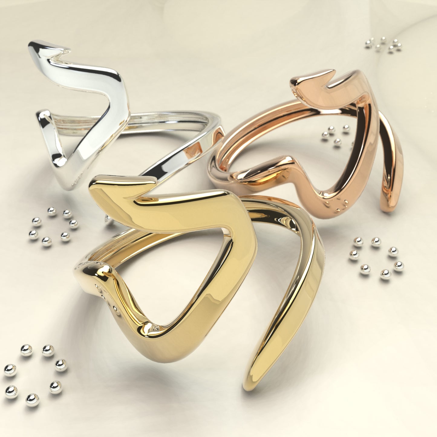 CALLIGRAPHY ࢪº39 | 18K Gold Ring - Letter 'د'