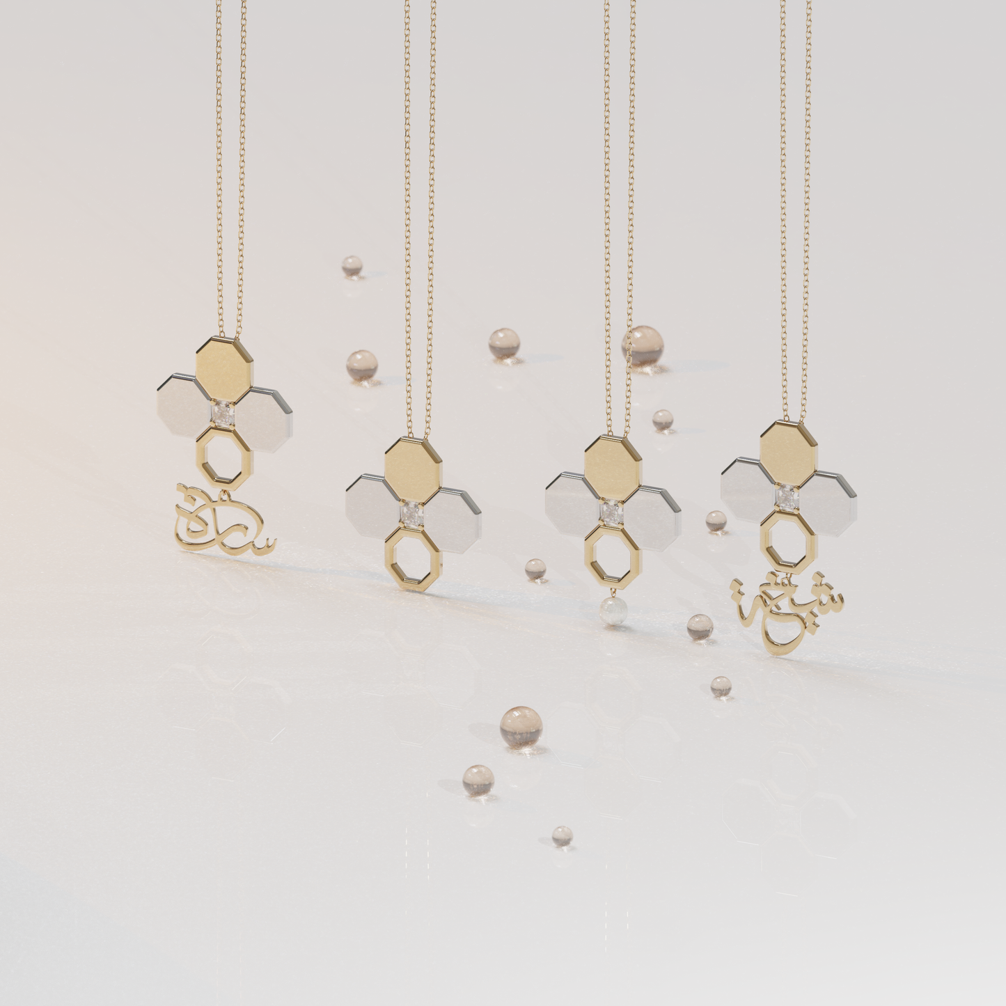 ARABESQUE ࢪº29 | 18K Gold Pendant with Gem Stone