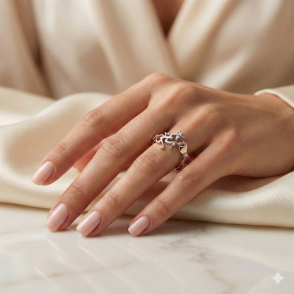 ARABESQUE ࢪº15 | 18K Gold Customized Ring with Diamonds/Standard Gem Stone