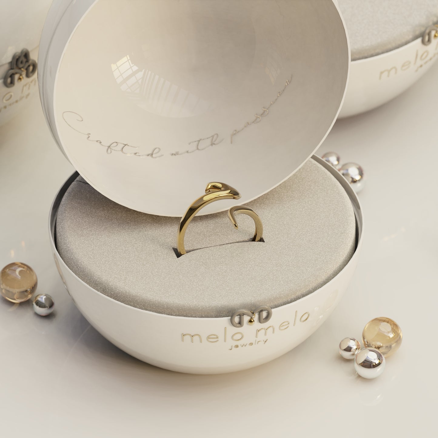 CALLIGRAPHY ࢪº119 | 18K Gold Ring - Letter 'م'