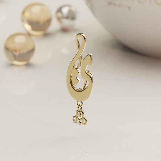 CALLIGRAPHY ࢪº140 | 18K Gold Pin - Letter 'ي'