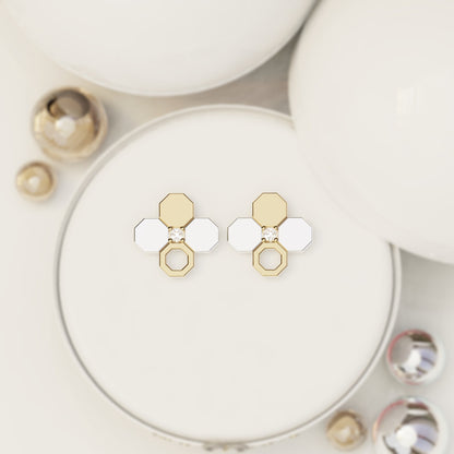 ARABESQUE ࢪº36 | 18K Gold Earrings with Gem Stone