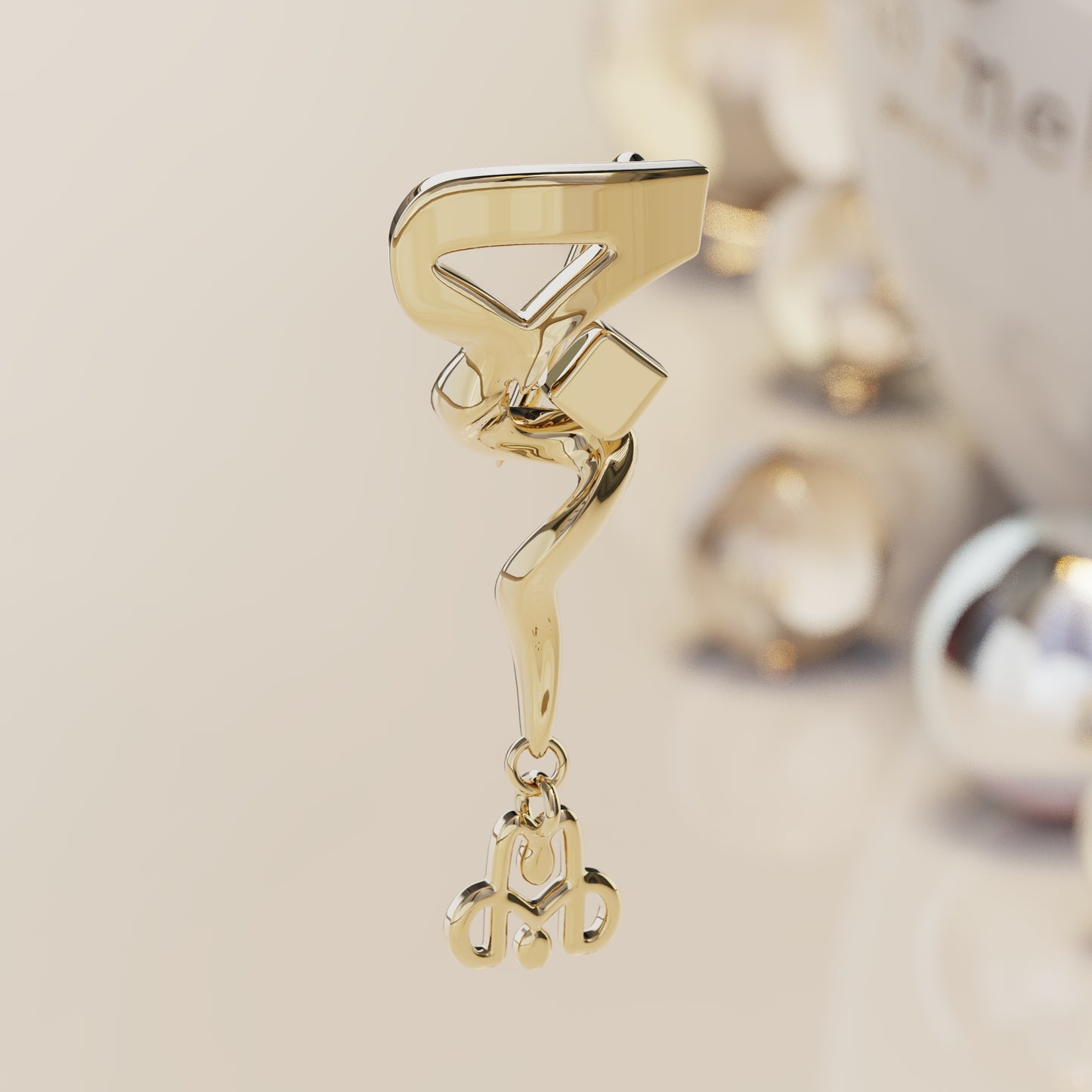 CALLIGRAPHY ࢪº25 | 18K Gold Pin - Letter 'ج'