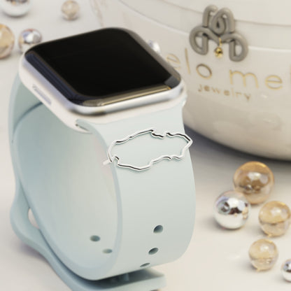 BADIYAH ࢪº2  | 18K Gold Qatar Map Smartwatch Strap Charm