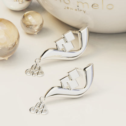 CALLIGRAPHY ࢪº17  | 18K Gold Earrings - Letter 'ث'