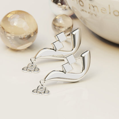 CALLIGRAPHY ࢪº12  | 18K Gold Earrings - Letter 'ت'