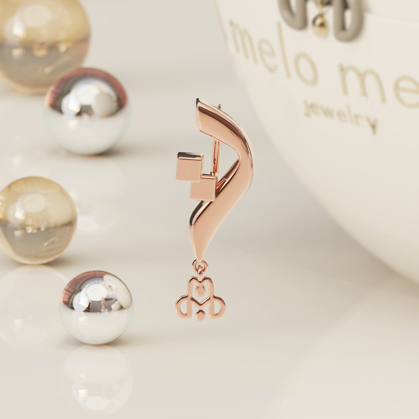 CALLIGRAPHY ࢪº15 | 18K Gold Pin - Letter 'ت'