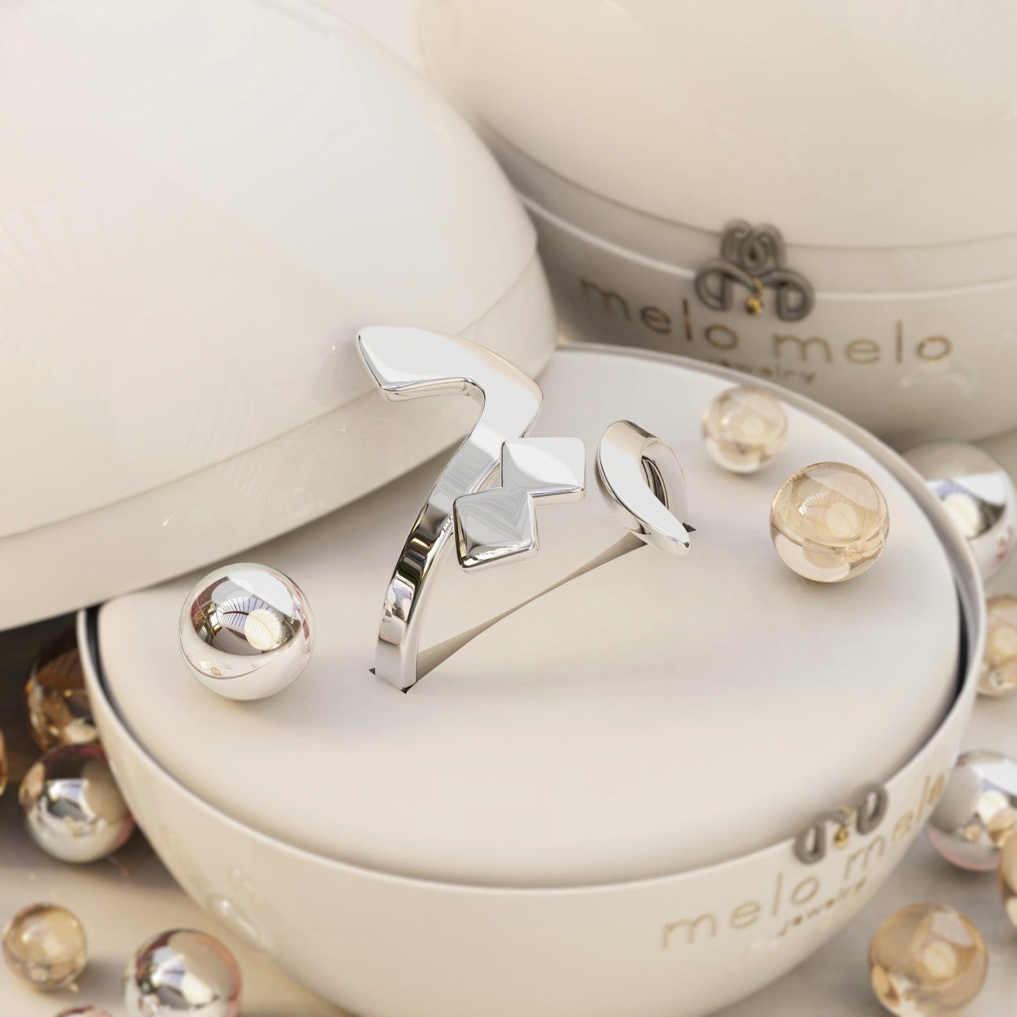 CALLIGRAPHY ࢪº139 | 18K Gold Ring - Letter 'ي'